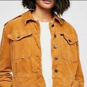 FREE PEOPLE  Tan Corduroy Jacket